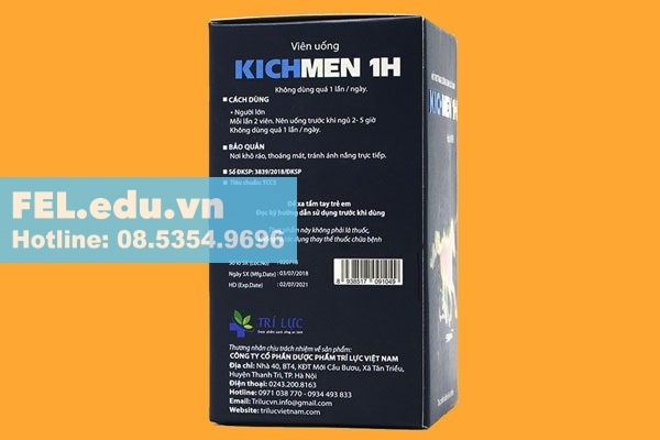 Kichmen 1h là thực phẩm bảo vệ sức khỏe dùng cho nam giới