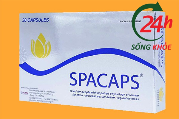 Spacaps là thực phẩm hỗ trợ sức khỏe có tác dụng tăng bài tiết dịch nhờn âm đạo
