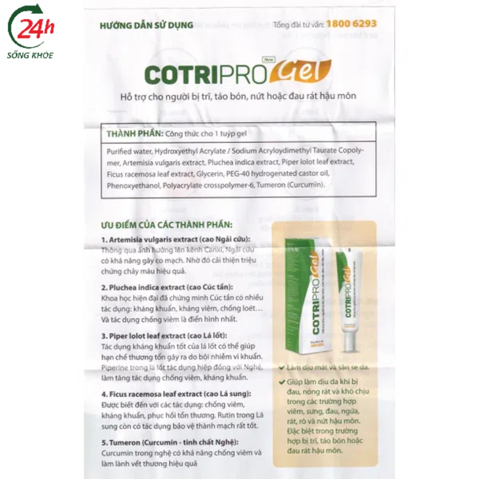 Hướng dẫn sử dụng Cotripro Gel (3)