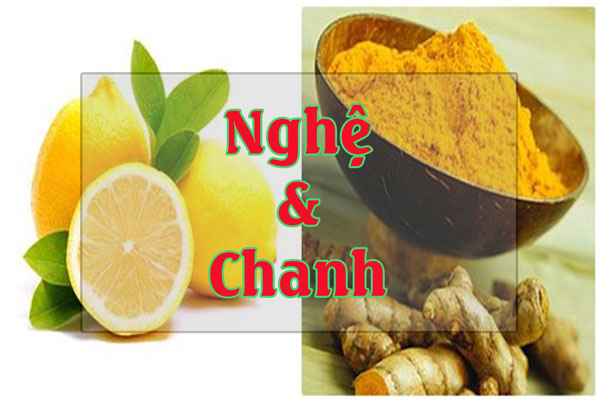 Đắp mặt bằng nghệ tươi và nước cốt chanh