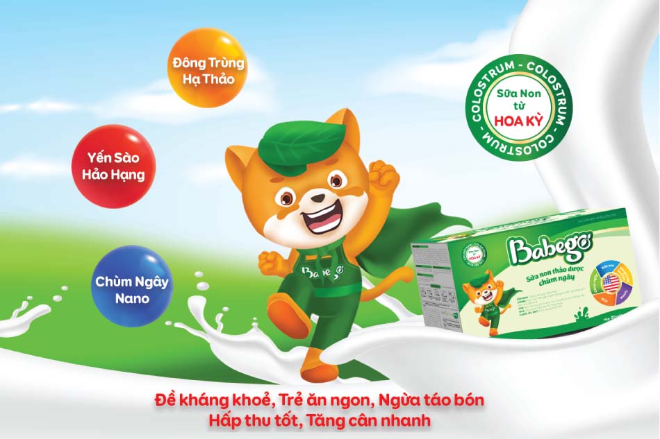 Các chất có trong sữa non Babego