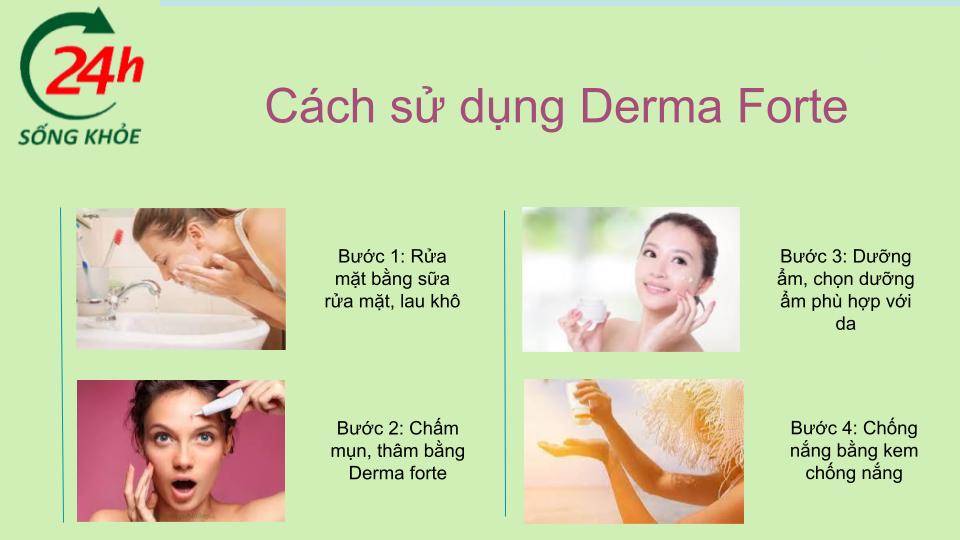 cách sử dụng kem trị mụn derma forte