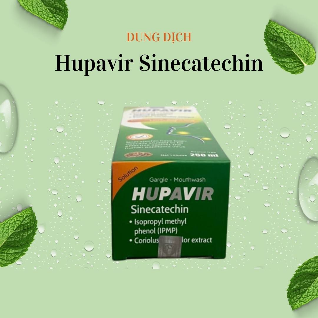 Dung dịch Súc họng - Súc miệng Hupavir Sinecatechin