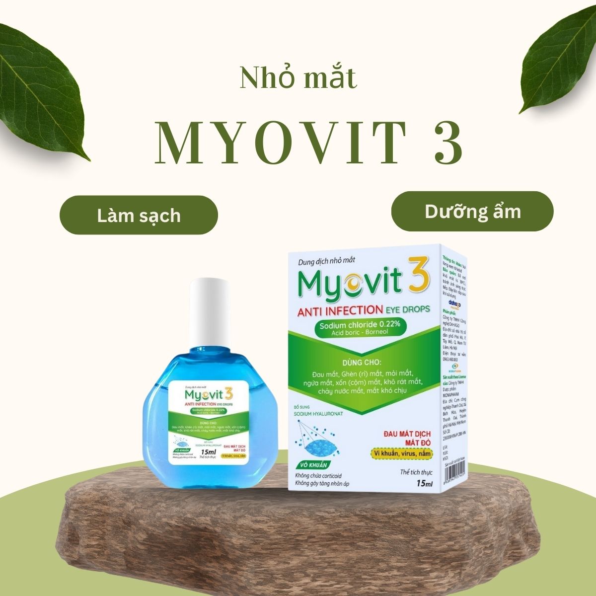 Dung dịch nhỏ mắt Myovit 3