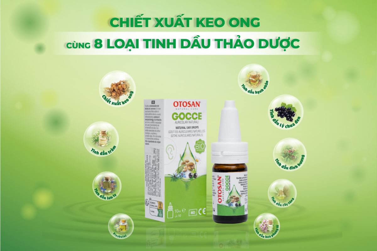 Thành phần của sản phẩm Nhỏ tai Otosan Natural Ear Drops 