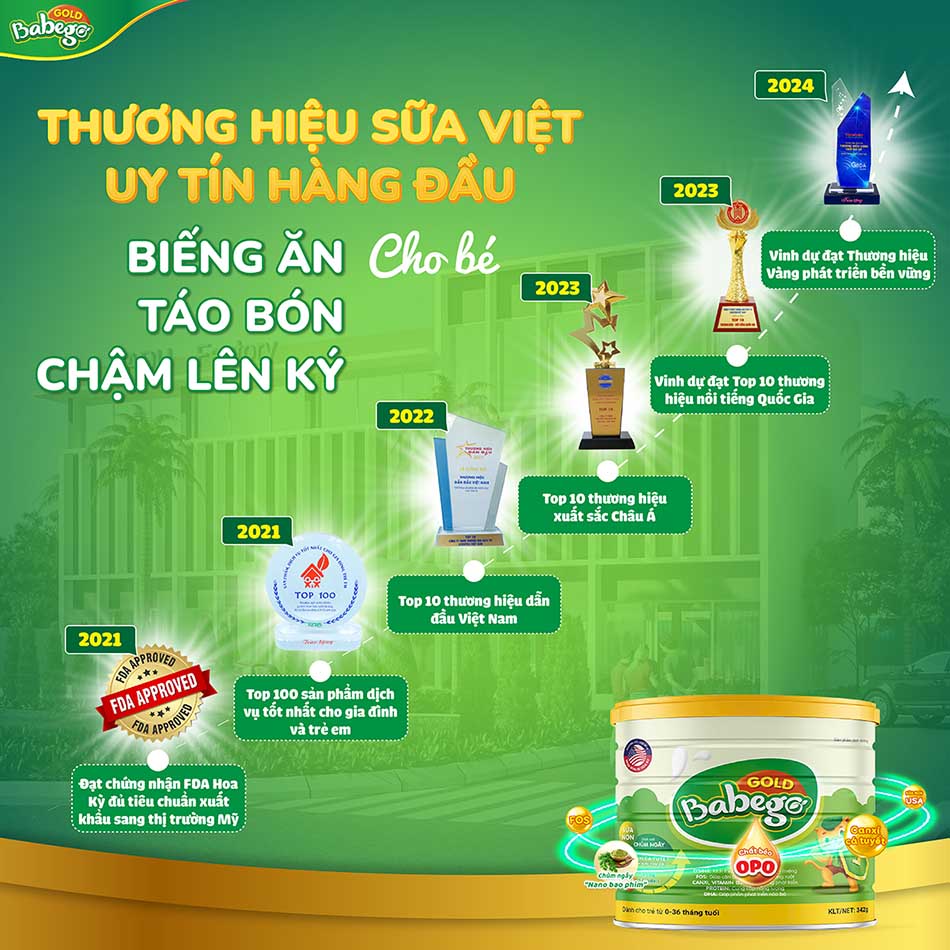 Sữa chùm ngây Babego Gold: Lựa chọn tối ưu cho trẻ biếng ăn, chậm tăng cân, tiêu hóa kém