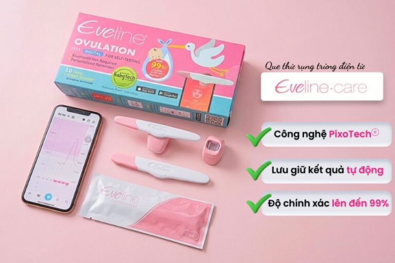Que thử rụng trứng điện tử Eveline Care sử dụng công nghệ độc quyền giúp đọc kết quả chính xác đến 99%