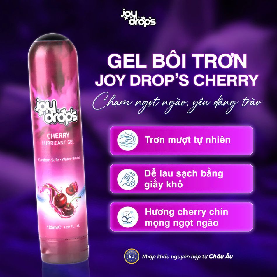 JoyDrops Cherry Lubricant Gel