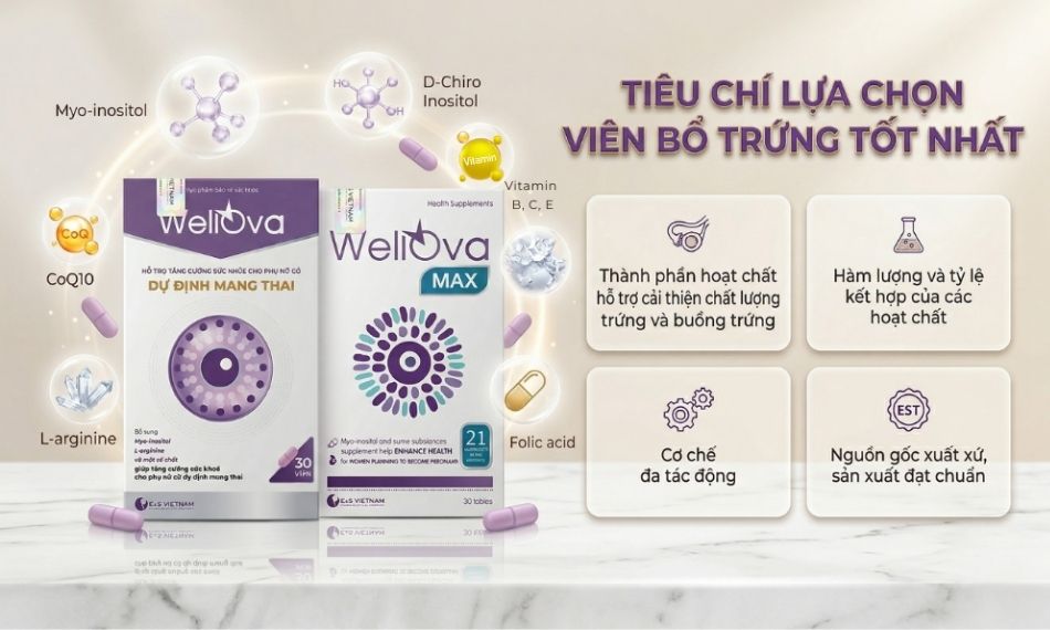 viên uống bổ trứng tốt nhất