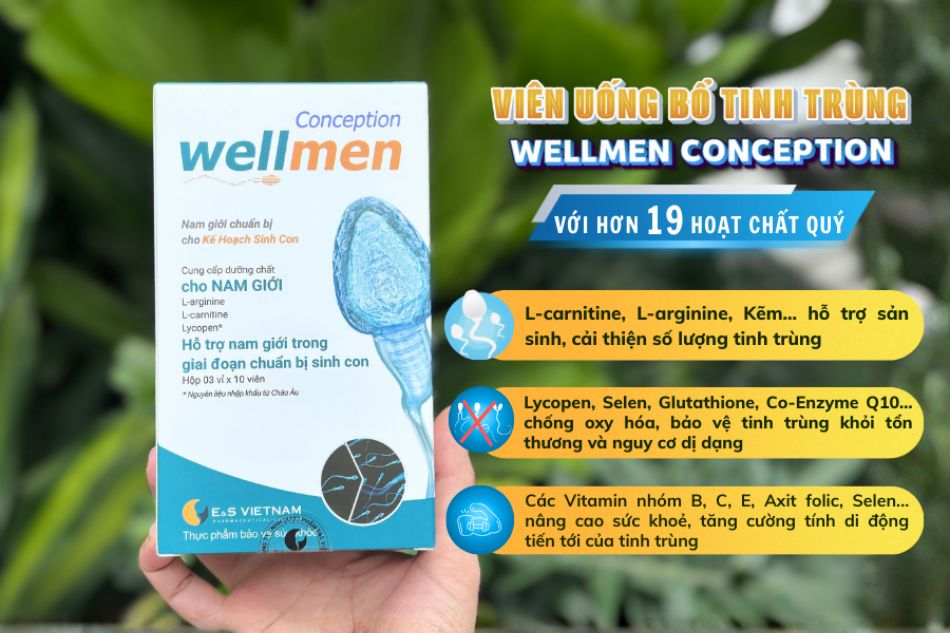 Viên uống bổ tin trùng Wellmen Conception